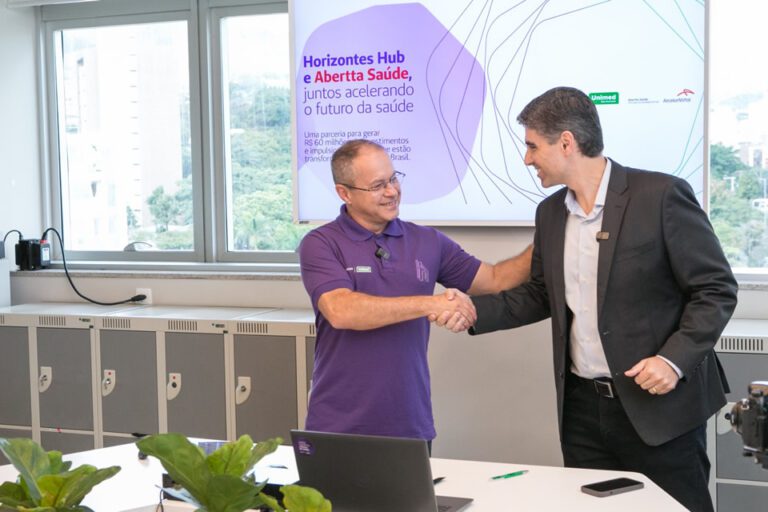 Horizontes Hub, hub de inovação da Unimed-BH, e Abertta Saúde anunciam parceria estratégica para gerar R$ 60 milhões de investimentos em startups de saúde Objetivo é impulsionar startups (healthtechs) e atrair novos parceiros estratégicos para transformar o setor.