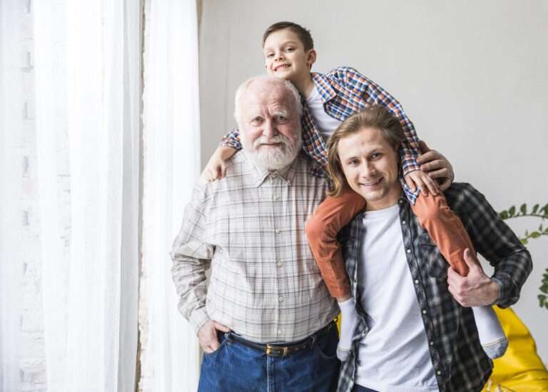 Três gerações de homens