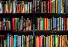 14 novas publicações de livros de produção científica na área de direito foto de uma estante de livros
