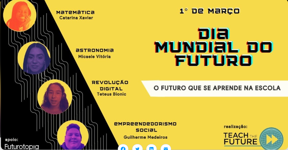 imagem de divulga&ccedil;&atilde;o do dia mundial do futuro - o futuro que se aprende na escola