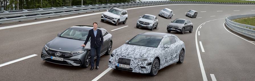 Foto: apresenta&ccedil;&atilde;o de ve&iacute;culos el&eacute;tricos da Mercedes-Benz
