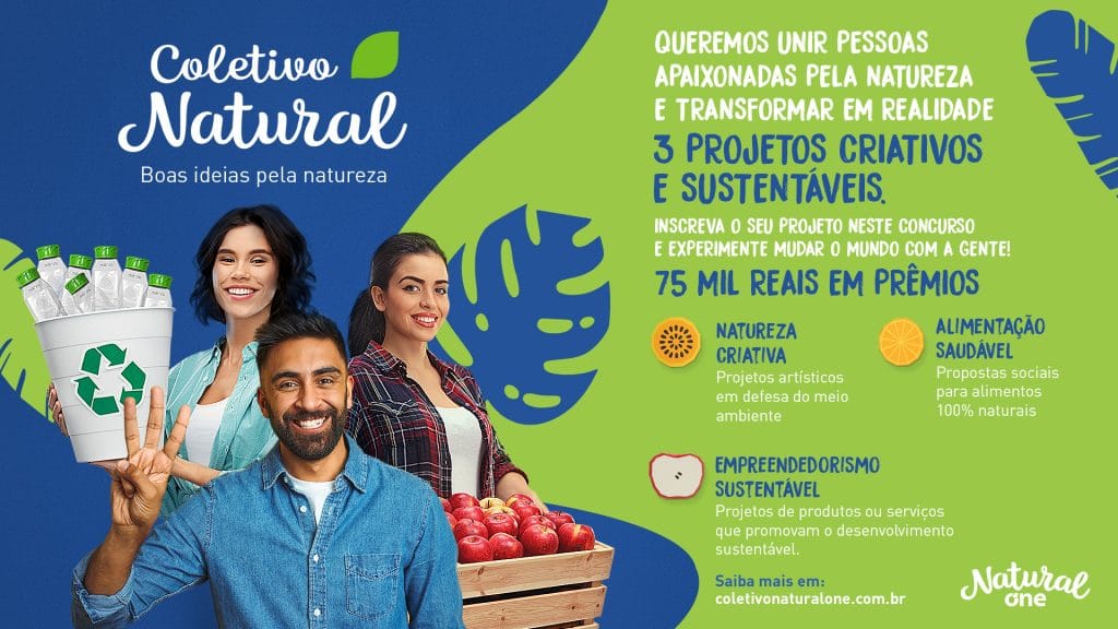 anuncio natural one oferece pr&ecirc;mio para neg&oacute;cios sustent&aacute;veis
