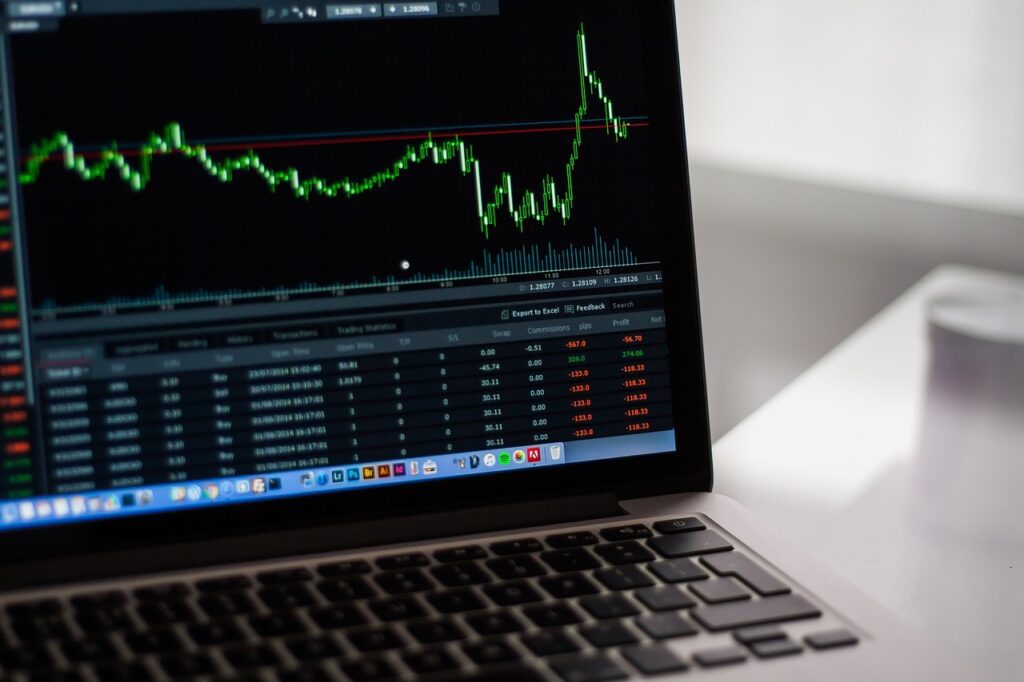 imagem de grafico de variação de ativo financeiro - foto: Pixabay