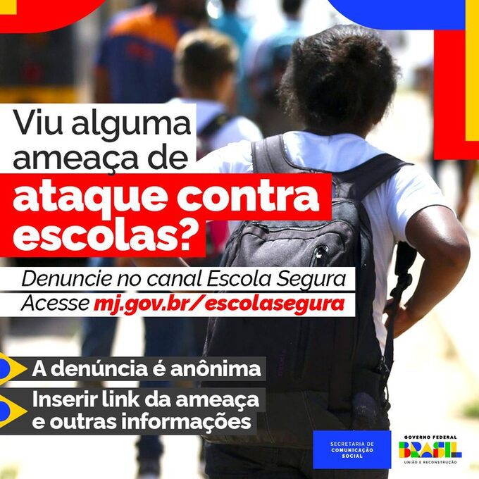 banner da campanha do ministério da justiça com estímulo à denúncia de casos potenciais
